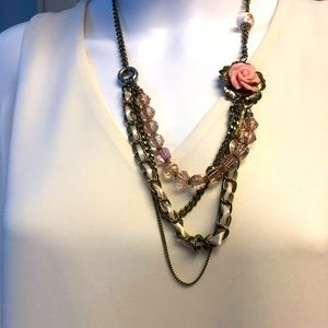 Charming Charlie rose necklace